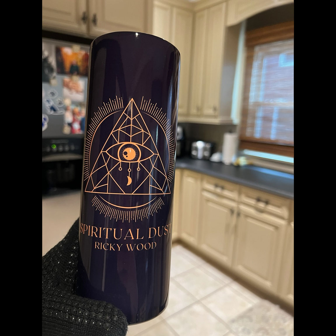 Spiritual Dust Logo 20 oz Tumbler - Black/Orange